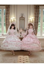 Mademoiselle Pearl Sanrio My Melody Bridal Themed Embroidered OP(Reservation/Full Payment Without Shipping)